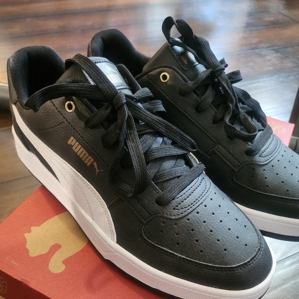 PUMA CAVEN 2.0 black white gold New In Box mens 10